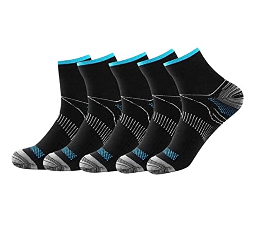 JYARZ Calcetines Cómodos 5 Pares De Calcetines Deportivos Para Hombres Y Mujeres, Para Correr, Trabajo, Cómodos Suaves Reforzada(15 inches)