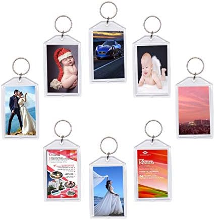 Snap-in Custom Personalised Insert Photo Acrylic Blank Keyring Keychain Wholesale(Size:2"x3") 30pcs