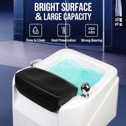 Spa de pies acrílico con masaje, luz colorida y reposapiés miniatura 5