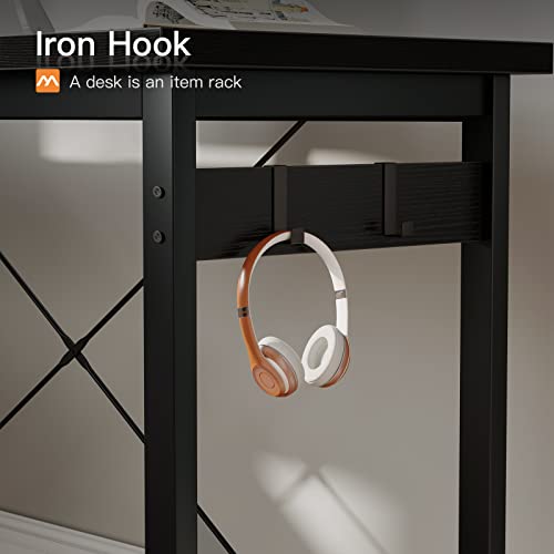 Coleshome 66" L Shaped Gaming Desk, Corner Computer Desk, Sturdy Home Office Computer Table, Writing Desk, Larger Gaming Desk Workstation, Black #TOP6