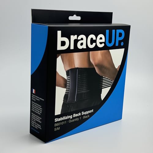 BraceUP Back Support Belt for Men and Women - Breathable Waist Lumbar Lower Back Brace for Sciatica, Herniated Disc, Back Pain Relief, with Dual Adjustable Straps (S/M 28-35 In) - Thumbnail 7