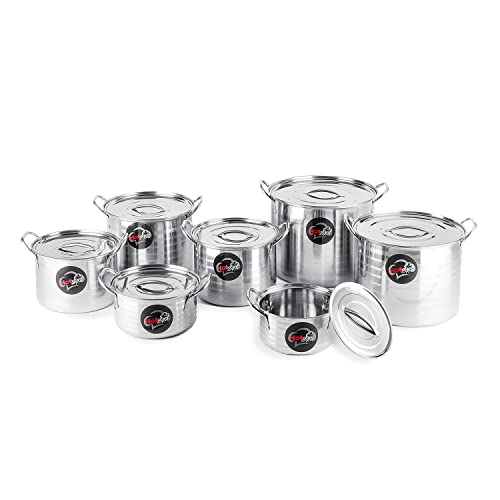 Lista de Vaporeras para ollas favoritos de las personas. 48 Kitchen Spot 475 Stock Pot 7 Piezas, Tapa de Acero, color Gris/Plata