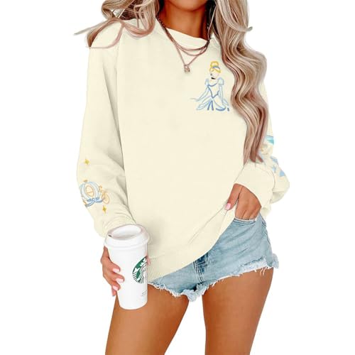 MAXIMGR Magic Kingdom Sweatshirt Women Embroidered...