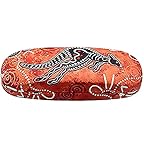 Generic Hard Eyeglasses Unisex Case by Chernee Sutton - Single Roo Design - Indigenous Australian Aboriginal Art Design - Great Souvenirs and Gifts, Orange, Small
