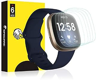 SPGUARD Screen Protector Compatible with Fitbit Sense/Fitbit Versa 3/Screen Protector,[6 Pack]Anti-Bubble Scratch-Resist Cover LiquidSkin Films for Fitbit Versa 4/Fitbit Versa 3/Sense 2/Fitbit Sense
