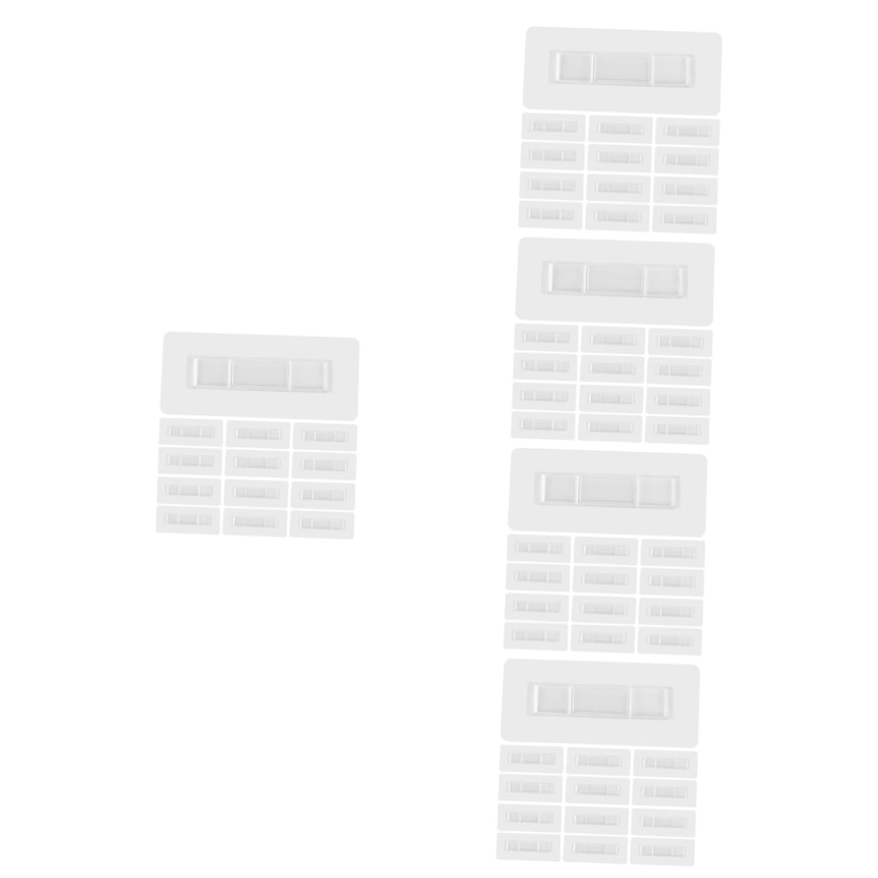MAGICLULU 5 Sätze Nagelfreier Aufsteckflicken Aufhänger Wandhaken Gürtelhalter Für Kleiderschrank Stockhaken Band Wandmontage Pvc-haken Klebehaken Haken Für Die Wand Transparent 20 Stück * 5