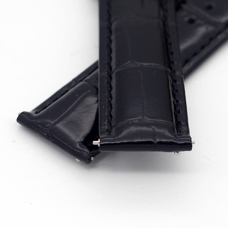 Uhrenarmband aus echtem Leder, 19 mm, 20 mm, 22 mm, für Uhrenarmbänder mit Faltschließe aus Edelstahl für Herren und Damen
