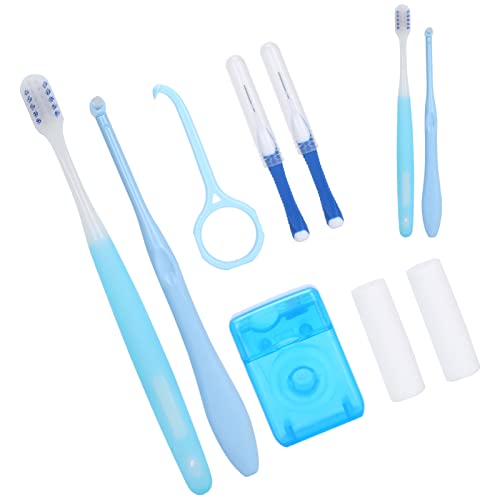 Kit de Cuidado Bucal de Ortodoncia, Cepillo Interdental Súper Ligero y Portátil con Antideslizante, para Multitud de Ortodoncia