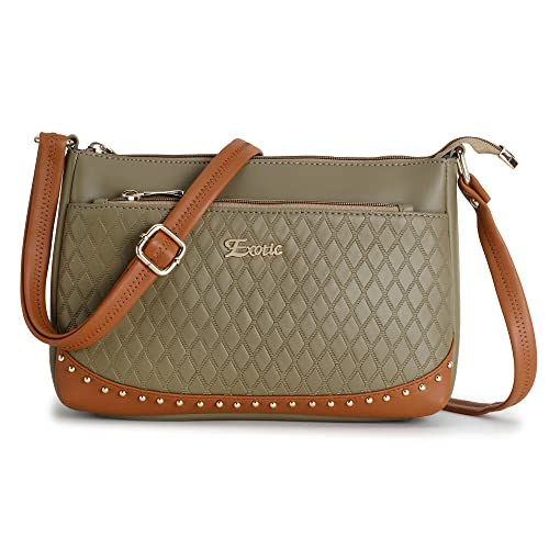 EXOTIC Girl's/Women's Studded Dual Tone Sling Bag