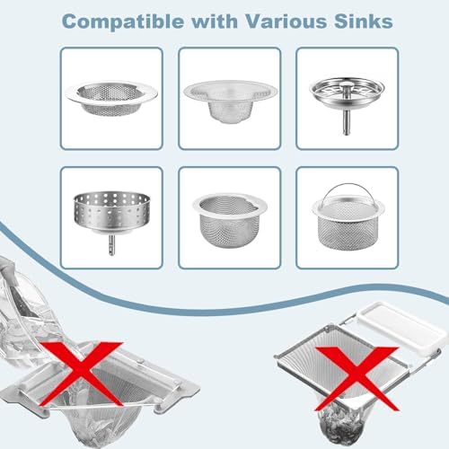 200 PCS Kitchen Mesh Sink Strainer, Disposable Sink Strainer Covers, Drain Nets for Kitchen Sink for Collecting Kitchen Food Waste Leftover Garbage - 3