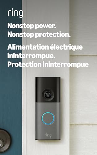 Ring Wired Doorbell (newest model), Retinal 2K with wide-angle vi...
