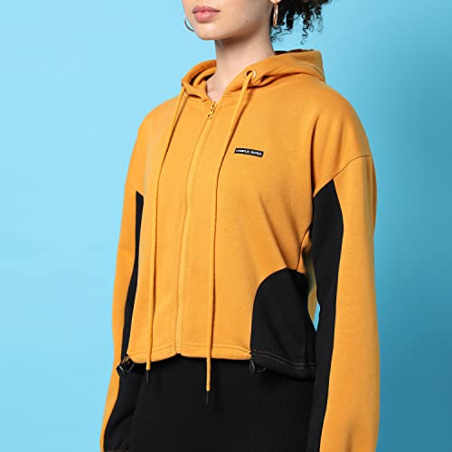 Image of Campus Sutra Women's Cotton Regular Hooded Neck Jacket