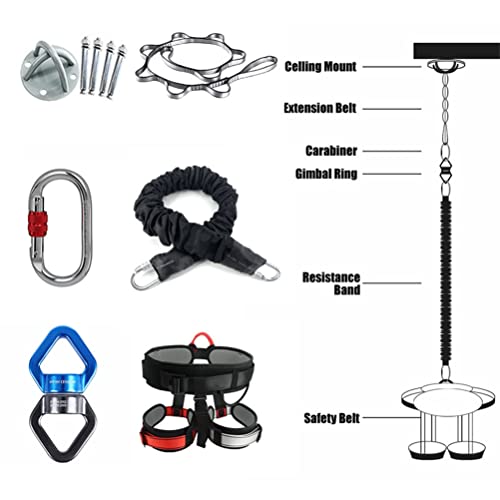 Bande elastiche di resistenza per allenamento in sospensione, attrezzatura da palestra per fitness, yoga aereo e pilates