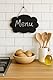 Kreidetafel Wolke 48x28cm Kreidetafel zum aufhängen – Kleine Tafel zum Beschriften mit Juteseil - Wiederverwendbare Tafel für Küche, Hochzeit, Café, Deko - Chalkboard Schwarz aus Kunststoff