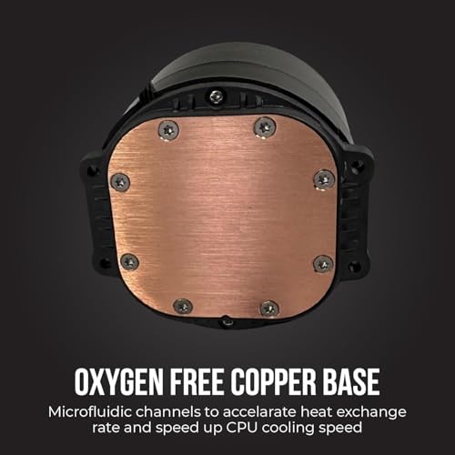 Image of Osprey 240mm AIO CPU Cooler, Copper Radiator with 2400RPM Digital Display Pump, ARGB Fans, Leakproof Technology, PWM Control, CSM Utility App, Supports Intel LGA 1700 /1200 /115X & AMD AM5 /AM4, Black