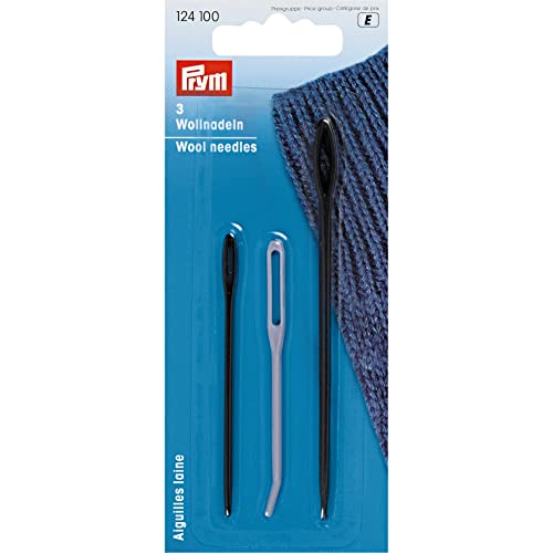 Prym 124100 Aiguilles Laine, en Plastique, Assorties, Gris