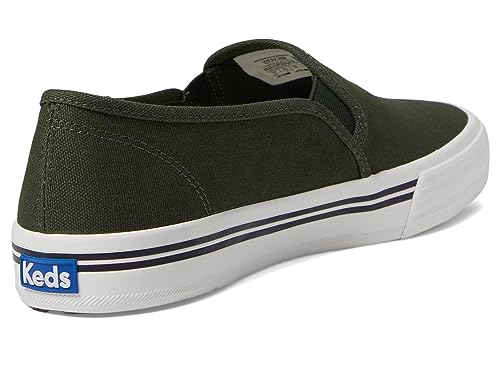 Image of Keds Womens Double Decker Canvas Slip On Sneakers Shoes Casual - Black