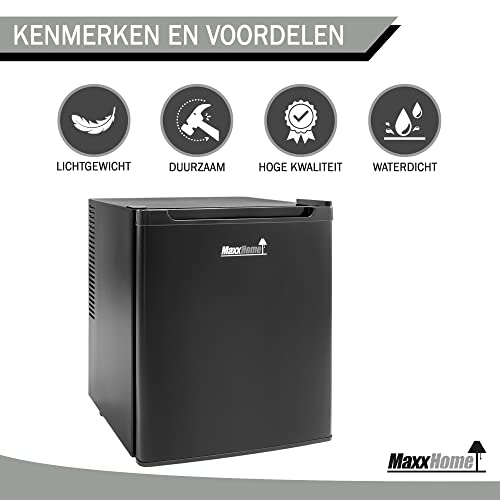 MaxxHome Mini koelkast - Mini Bar – Tafelmodel - Stille werking - Thermo-elektrisch - 240V, 42L - Zwart - Afbeelding 3