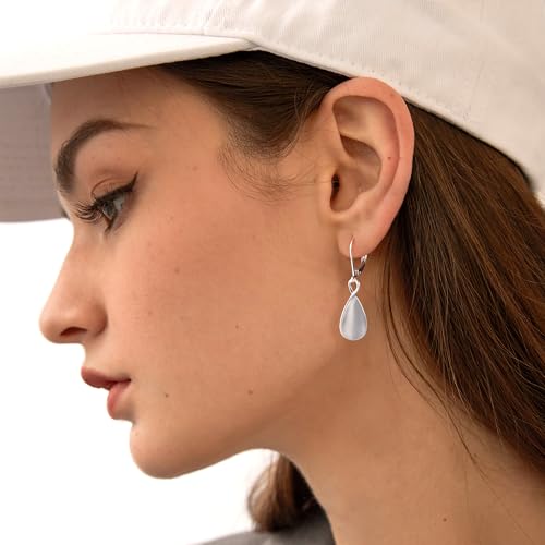 925 Sterling Silver Teardrop Dangle Earrings for Women Leverback Drop Dangle Earrings Jewelry Hypoallergenic Sterling Silver Teardrop Earring for Women Gifts2
