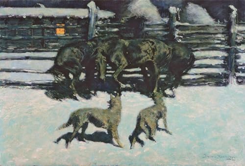 Impression d'art l'appel à l'aide de Frederic Remington toile haute qualité