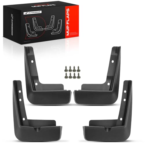 Image of A-Premium Mud Flaps Compatible with Kia K5 2021 2022 2023 2024 2025 Sedan, No Drilling Required Mud Guards with Hardware Accessories, Set of 4 Front and Rear