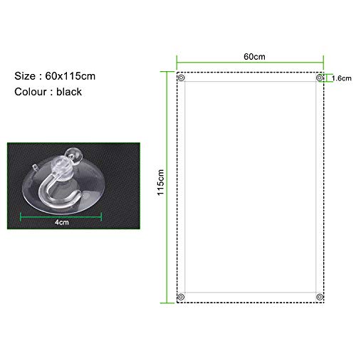 Johgee 60x115cm Blackout Blind Suction Cup Curtain for Bedroom Roof Windows Office Windows Baby Travel Curtain Window Shades, with Strength Suction Cups - Image 9