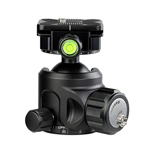 TINKTEEK Wing Panorama Kugelkopf Stativkopf Doppelte Panoramaplatte 390g Höhe 8cm Tragkraft 8kg professioneller 360 Grad Kamera Stativ Kopf kompatibel mit Arca Swiss
