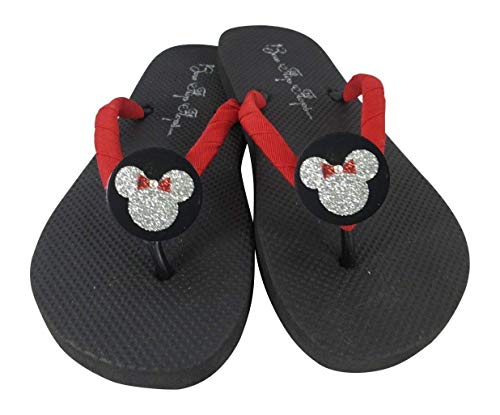 Minnie Mouse Flip Flops, Customizable Glitter And Ribbon Colors #TOP4
