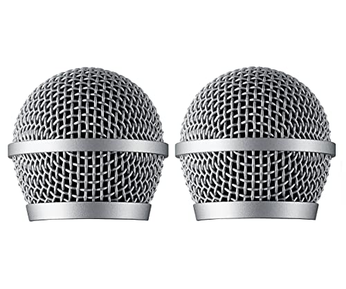 2 Pack Ball Head Mesh PG58 Microphone Grille for Shure PG48 PG58 PGX2 BLX288
