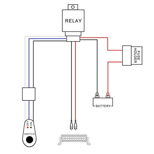 Auxtings 1 Lead 10 Ft 30A Led Light Bar Waterproof Led Work Diving Lights Wiring Harness Kit Dc 10-30V For Off Road Jeep Atv Awd Suv 4Wd 4X4 Pickup (Wiring Harness) #TOP5