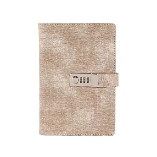 Journal intime pour femme cadeau carnet A5 rétro kaki avec cadenas à code et pages épaisses