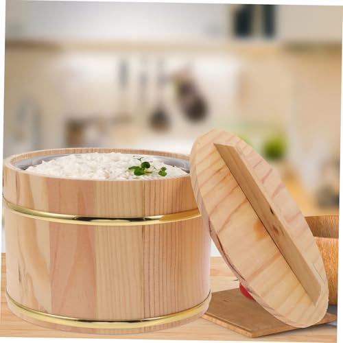 TOYANDONA 木製蒸し飯バケツ 無塗装 無臭 水蒸気循環なし 使用 食品来の風味を保 実用的で滑らかな手仕上げ 家 飲食店向けご飯保存容器