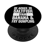 Jamaican National Dish Saltfish Yam Banana Fry Dumpling PopSockets Swappable PopGrip