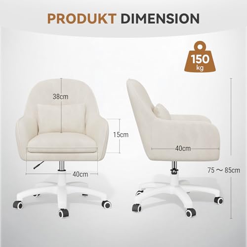 Chaise Bureau Ergonomique Velours, Têtière Aivermeil
