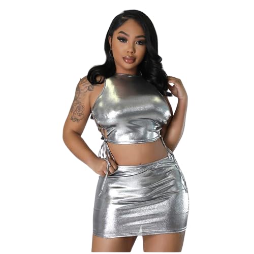 Women's Faux Leather Shiny Front Knot Mini Blouse with Babydoll Set Pole Fantasy Dance Costume Dress with Thoung with G-String Panty with G-String Panty.-image-27