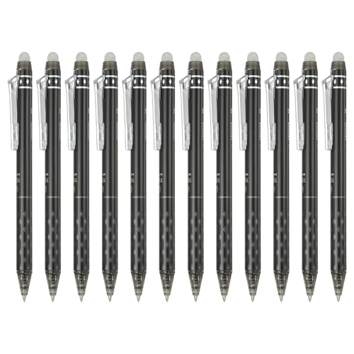 PATIKIL 12 bolígrafos de gel borrables punta fina 0.5 mm miniatura 1