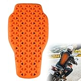 Rückenprotektor Motorrad, 42*23cm Abnehmbare Rückenprotektoren, Flexibel und Atmungsaktiv Motorrad Rückenprotektor, MotorradProtektoren für Ski Snowboard Unisex Erwachsene, Orange