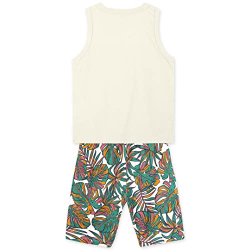 Conjunto Tropical, Marisol Play, Meninos, Off-white com verde, 6