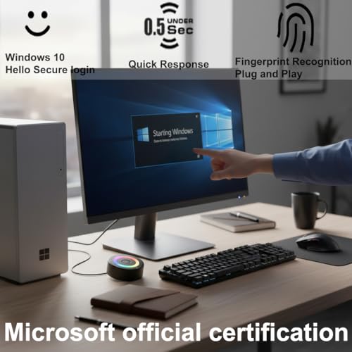 image for Generic USB Fingerprint Reader Fingerprint for Windows10/11, Tap and G