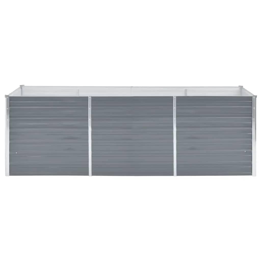 Aiuola Rialzata Da Giardino,Fioriere Da Balconeletto Rialzato Da Giardino Acciaio Zincato 240x80x77 Cm Grigioadatto Per Interni Ed Esterni, Bancone, Giardino, Balcone