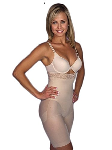 Stworld Womens Bodysuit Underpants Boned Waist Abs Abdomen Booty Half Lace Pants