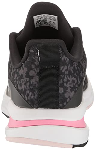 adidas Tênis de corrida unissex infantil Fortarun, Preto/Prata Metálico/Rosa Bliss, 11.5 Little Kid