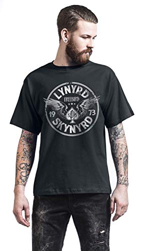 Lynyrd Skynyrd Black Freebird 73 Wings - Camiseta para Hombre, Color Negro, Negro, L