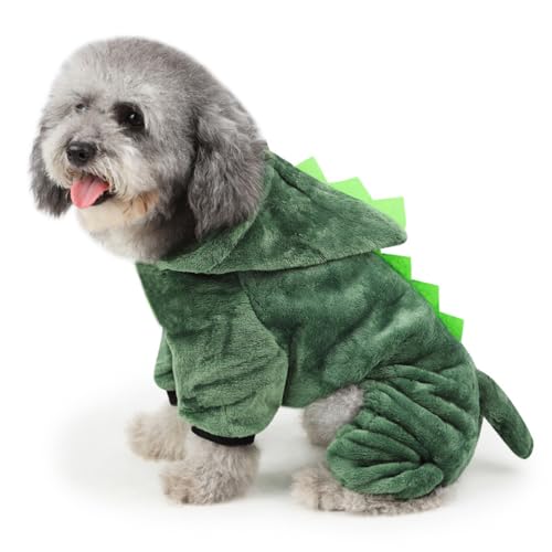 FRCOLOR Drachenhundekostü Kostü Hund Halloweenkostü Hundebekleidung Für Große Hunde Drachenkostü Für Hunde Hund Drachen Kostü Großes Hundekostü Fleecejacke Hundekleidung Karikatur