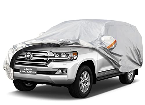 GUNHYI 6 Layers SUV Car Cover Custom Fit Toyota Land Cruiser (1990-2021) Waterproof All Weather, Heavy Duty Outdoor Snow Sun Rain Uv Protection (Ships from US Warehouse, Delivery 3-8 Days)