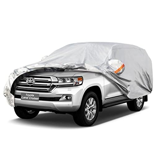 6 Layers SUV Car Cover Custom Fit Toyota Land Cruiser (1990-2021) Waterproof All Weather, Heavy Duty Outdoor Snow Sun Rain Uv Protection (Ships from U