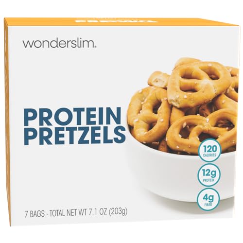 WonderSlim Protein Pretzel Snacks, 120 Calories, 12g Protein, 4g Fiber