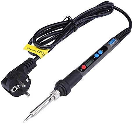 Soldering 220V 90W Electric Soldering Iron Soldeerbout Digital LCD Adjustable Temperature Solder Iron Welding Tools + 5pcs Soldering Tips - (Color: EU Plug)