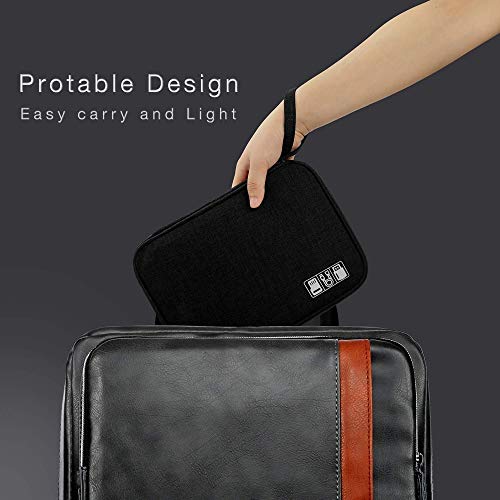 YOOSIDE Watch Strap Accessories, Smartwatch Wristband Nylon Waterproof Portable Storage Bag Organizer Compatible with Apple Watch Strap, Garmin Watch Strap, Samsung Watch Strap (Black)