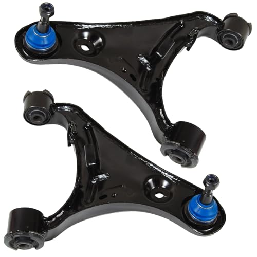 Image of Detroit Axle - Front Struts Control Arms Kit for 2005-2009 Land Rover LR3, 2 Upper Control Arms with Ball Joint Assembly 2 Struts with Coil Spring Assembly 2006 2007 2008 Replacement Suspension Kit